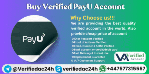 Buy Verified PayU Account